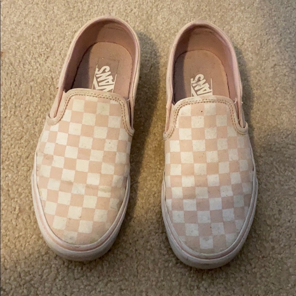 Pink and White Checkered Vans